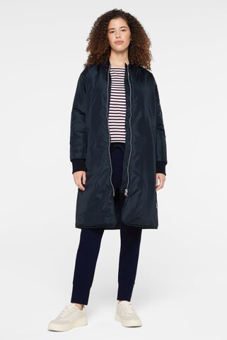 SENSES.THE LABEL Lange Jacke im Blouson-Stil in Blau