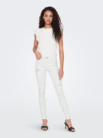 ONLY Skinny Jeans 'Wauw' in Weiß
