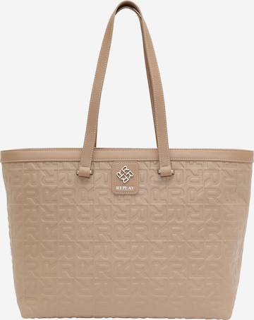 REPLAY Shopper in Beige: voorkant