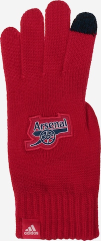 ADIDAS SPORTSWEAR Athletic Gloves 'FC Arsenal' in Red