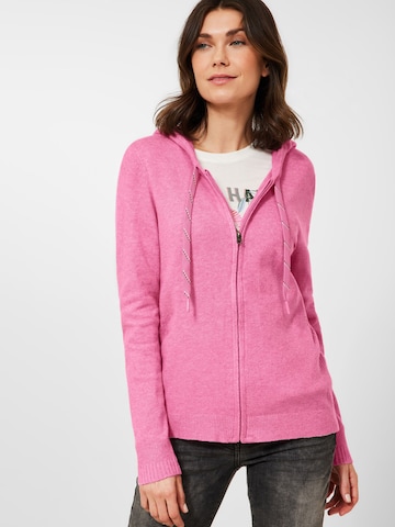 Cardigan CECIL en rose : devant