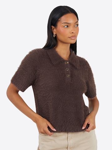 T-shirt BRAVE SOUL en marron : devant