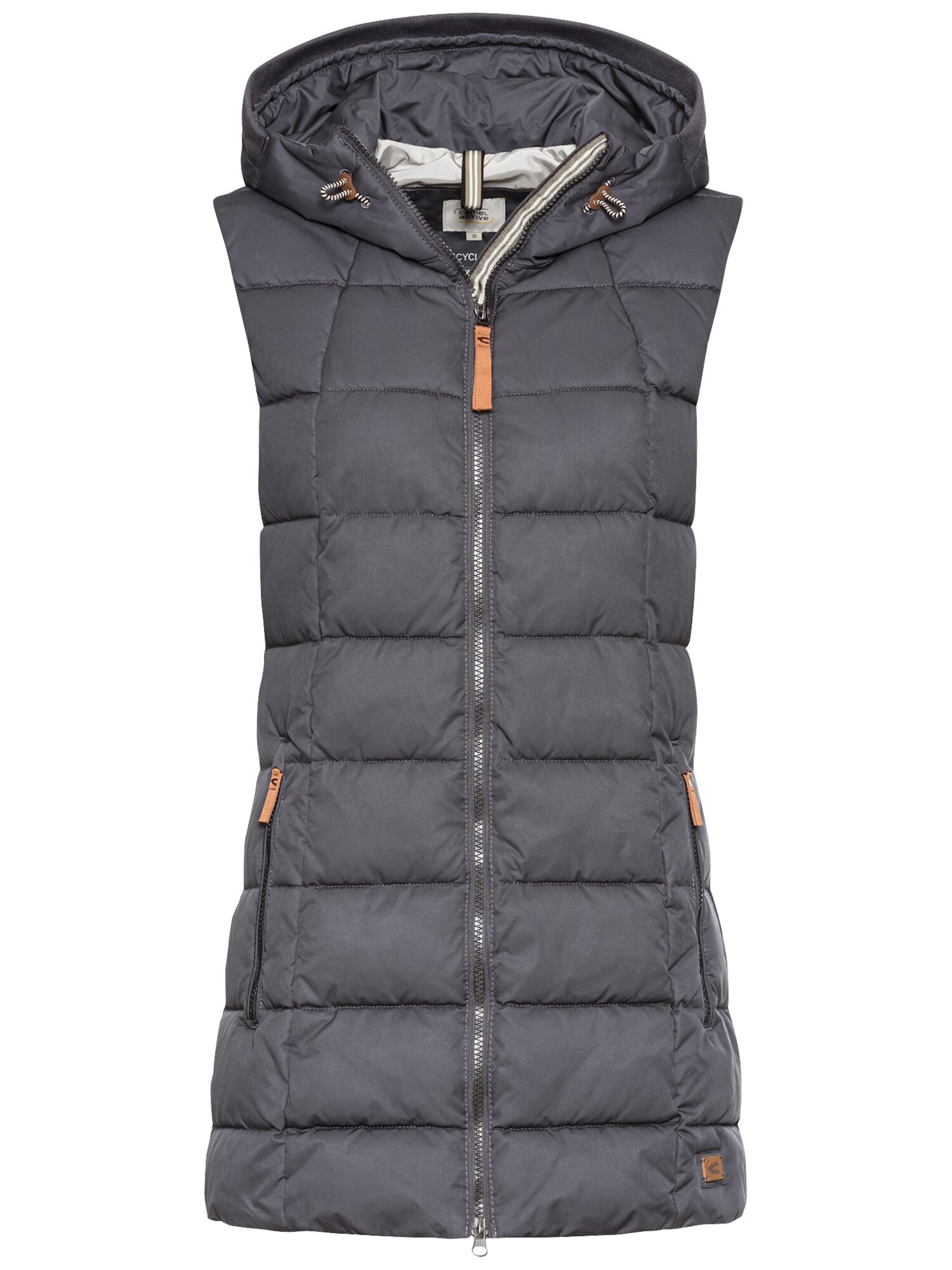 CAMEL ACTIVE Lange Weste mit Kapuze in Blau: Vorderseite