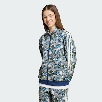 ADIDAS ORIGINALS Sweatjacke 'Adidas Originals x Liberty London Firebird' in Blau: Vorderseite