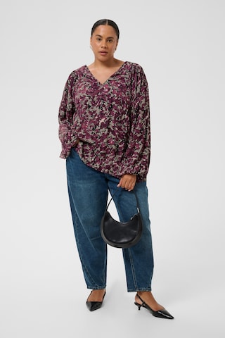 KAFFE CURVE - Blusa em castanho