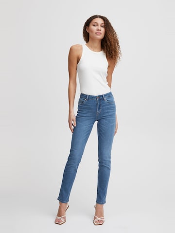 PULZ Jeans - Slimfit Calças de ganga 'Emma' em azul: frente