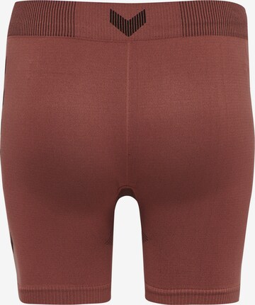 Hummel Skinny Sportbroek in Rood