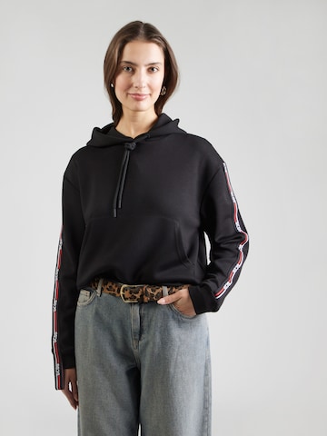 GCDS Majica | črna barva: sprednja stran