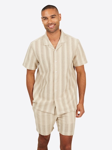 T-Shirt BRAVE SOUL en beige : devant