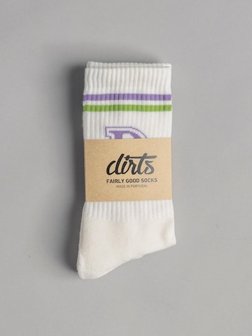 Dirts Socks 'College Socks' in White: front