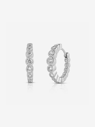 CLASSYANDFABULOUS Jewelry Earrings 'OSEANA Hoops' in Silver: front