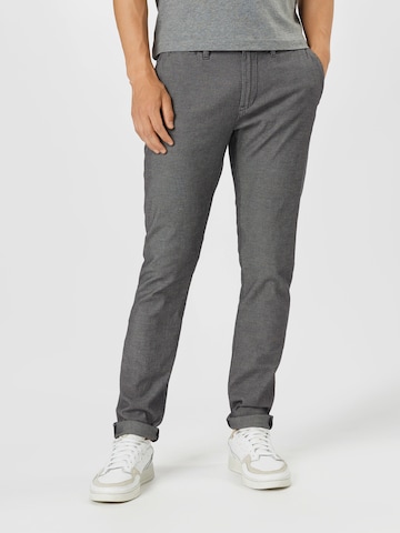 TOM TAILOR - Slimfit Pantalón chino 'Travis' en gris: frente