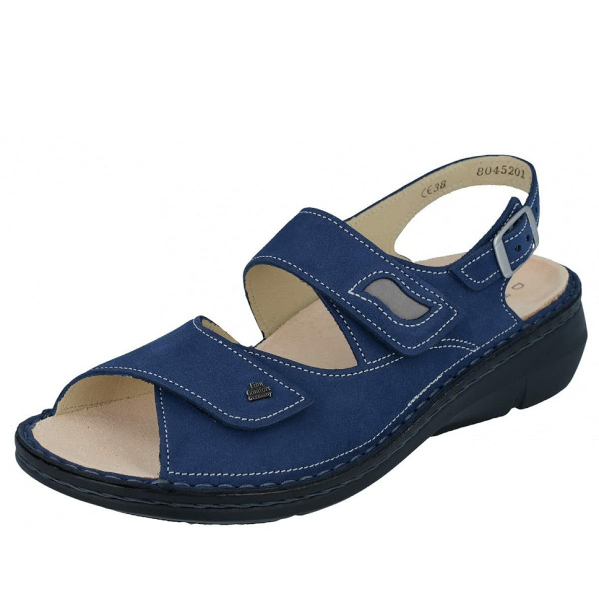 Finn Comfort Sandaal in Blauw: voorkant