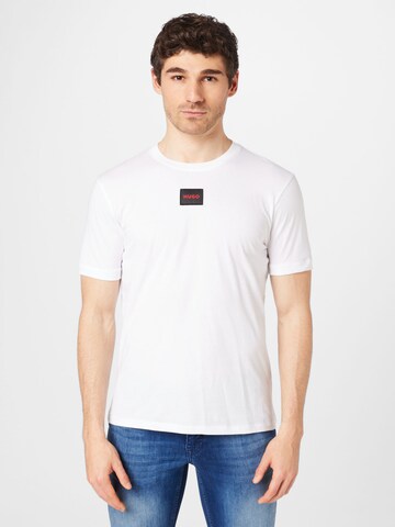 HUGO T-Shirt 'Diragolino212' in Weiß: predná strana