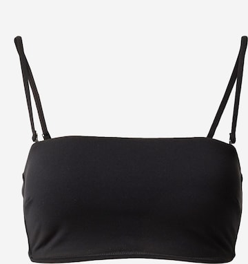 Calvin Klein Swimwear Bandeau Bikini Top in Black: front