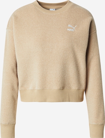 PUMASportska sweater majica 'CLASSICS' - bež boja: prednji dio