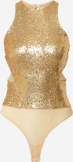 PATRIZIA PEPE Shirtbody 'CAMICIA' in dunkelbeige / gold, Produktansicht