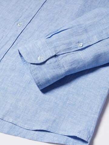 MANGO MAN Regular fit Button Up Shirt 'Chennai' in Blue