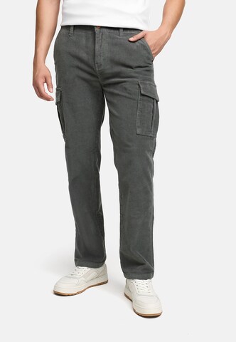 INDICODE JEANS Regular Cargo trousers in Grey: front