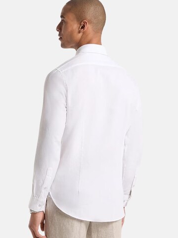 Coupe regular Chemise business 'COTTON LINEN SLIM SHIRT' Michael Kors en blanc