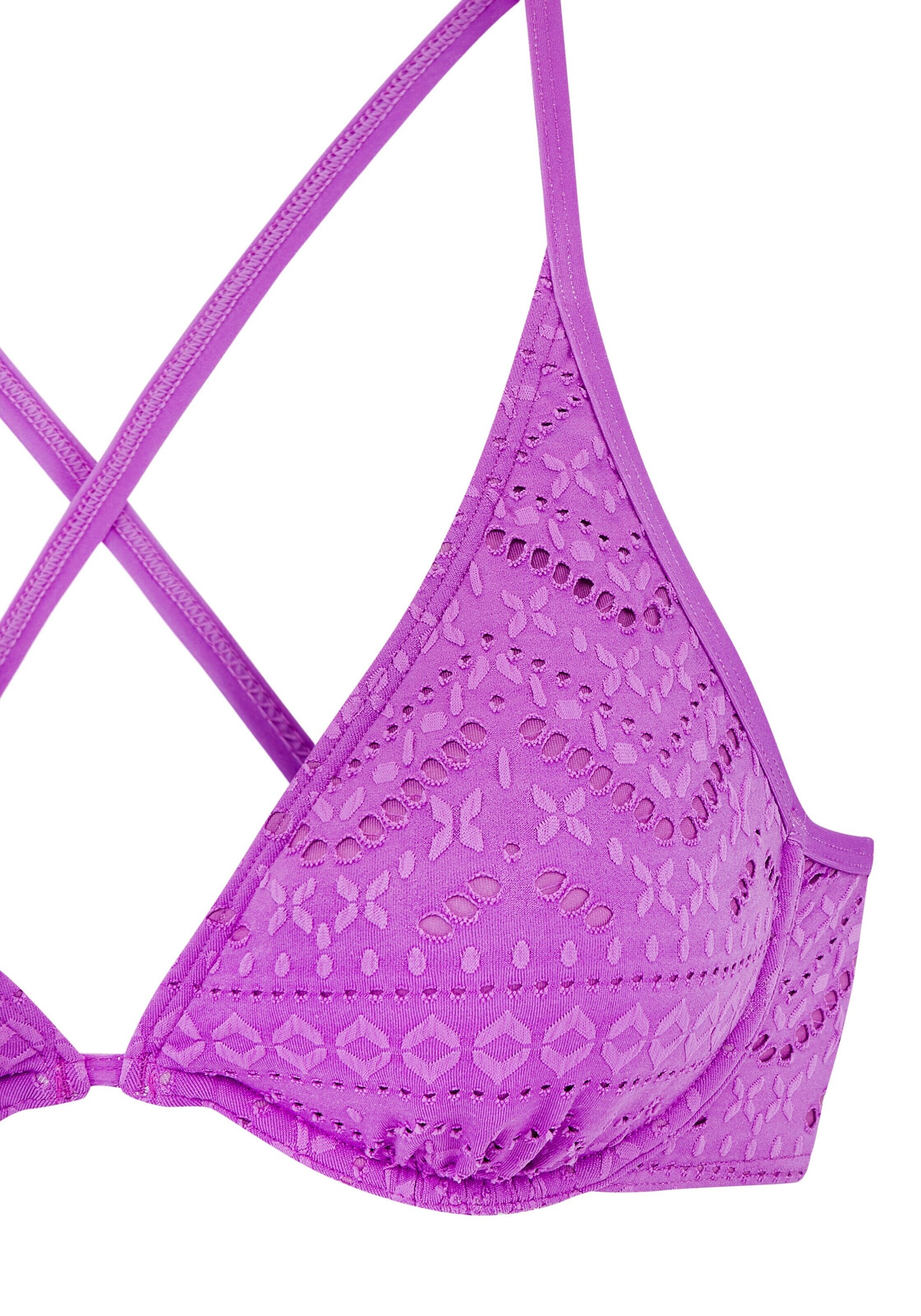 LASCANA Triangle Bikini top in Purple