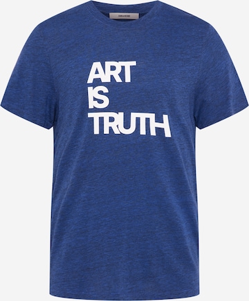 Zadig & Voltaire Shirt 'ART IS TRUTH' in Blauw: voorkant