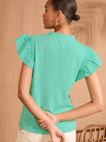 Chemisier love & roses en vert