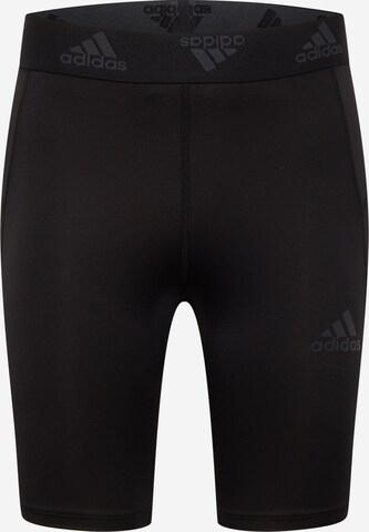 Skinny Pantaloni sport de la ADIDAS SPORTSWEAR pe negru: față