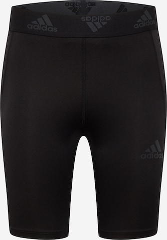 ADIDAS SPORTSWEAR Skinny Workout Pants in Black: front