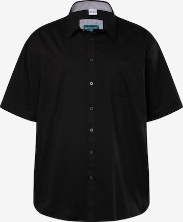 Boston Park Regular fit Button Up Shirt in Black: front