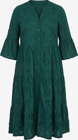 Studio Untold Shirt Dress in Green: front