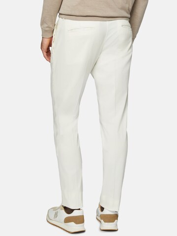 Regular Pantalon à plis Boggi Milano en blanc