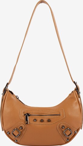 faina Shoulder Bag in Brown: front