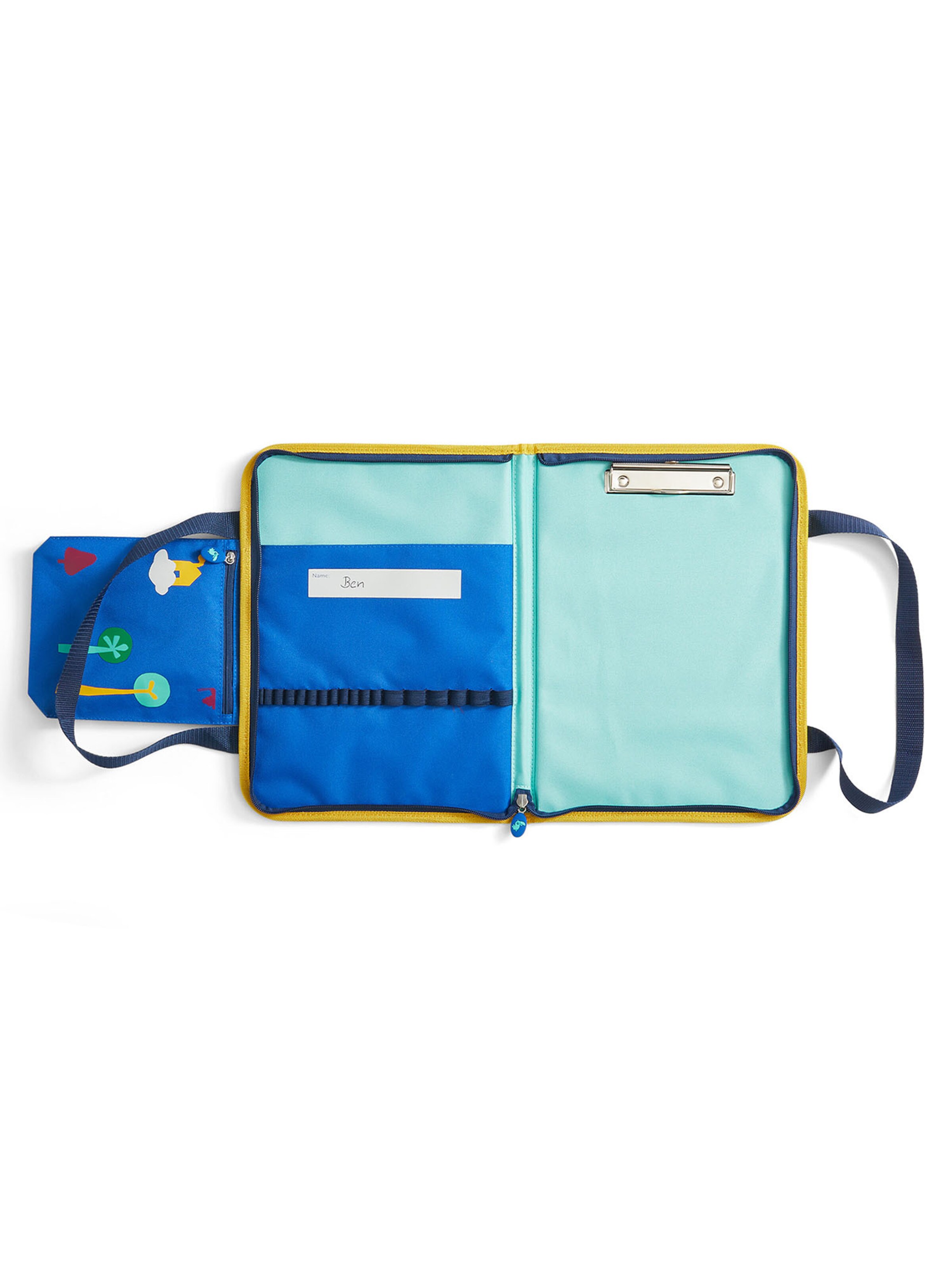 HABA Set ' Schranktrolley 4 Rollen, Trolleytasche, Kreativtasche und Kulturbeutel ' in Blue