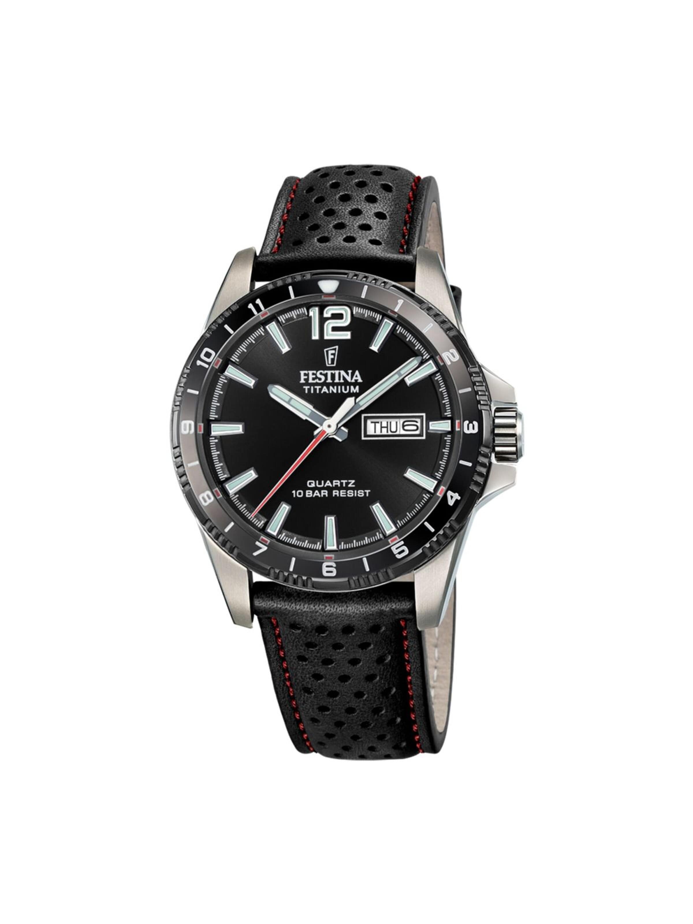FESTINA Analoog horloge in Zwart: voorkant