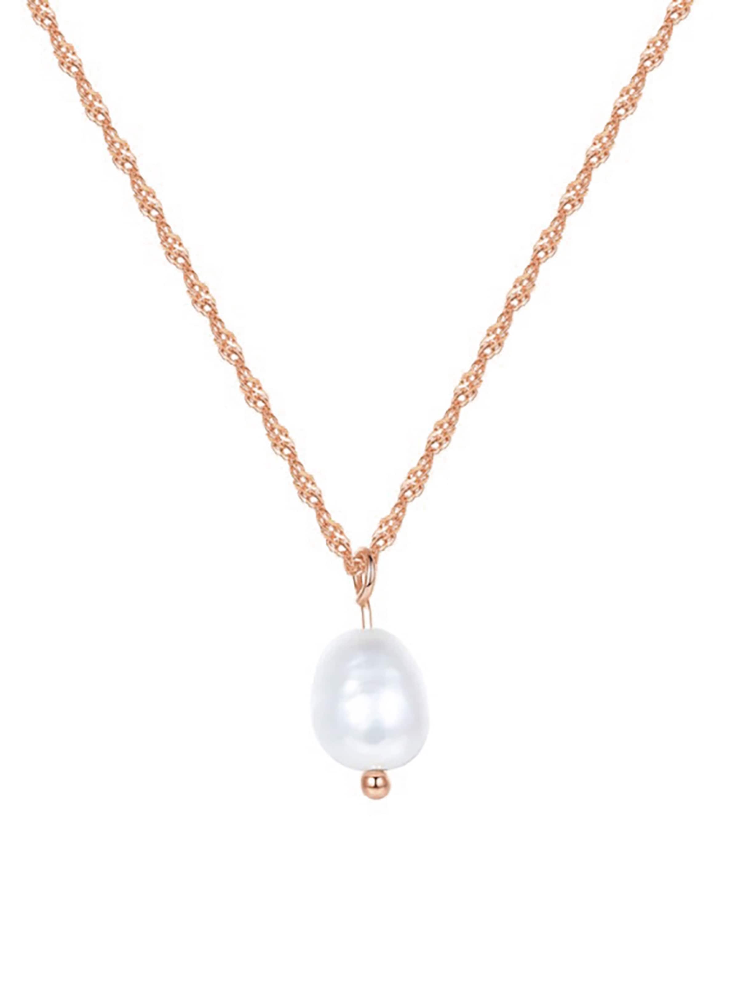 Hey Happiness Kette 'Perle'‌‌‌‌ in Gold: Vorderseite