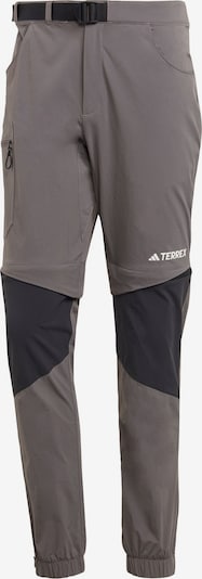ADIDAS TERREX Outdoor Pants 'Utilitas' in Grey / Black / White, Item view