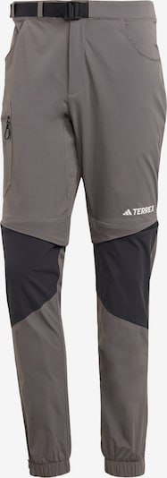 ADIDAS TERREX Outdoorhose 'Utilitas' in grau / schwarz / weiß, Produktansicht