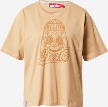 Derbe T-Shirt 'Walross' in Braun: predná strana