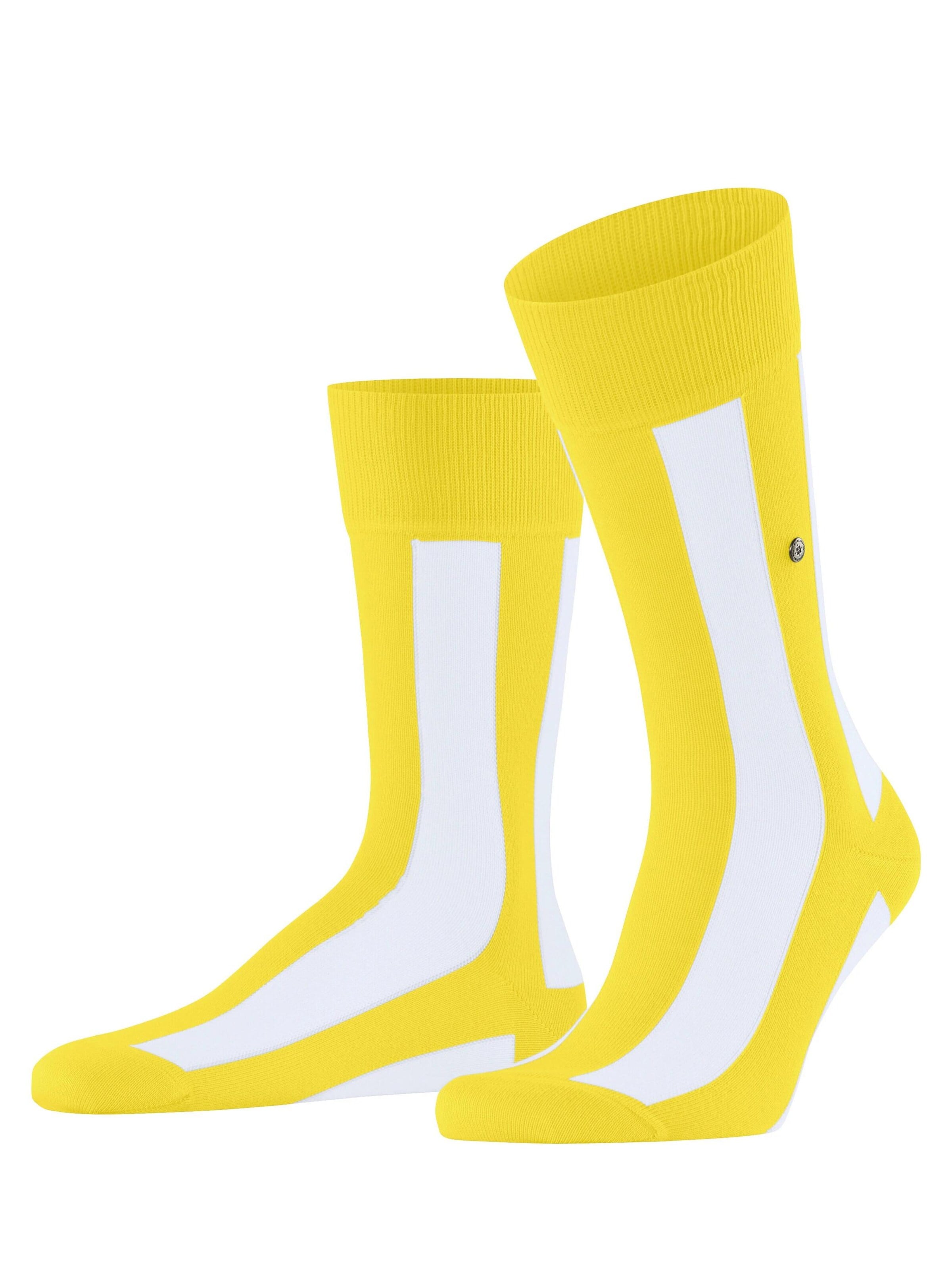 BURLINGTON Socks 'Retro Lines' in Yellow: front