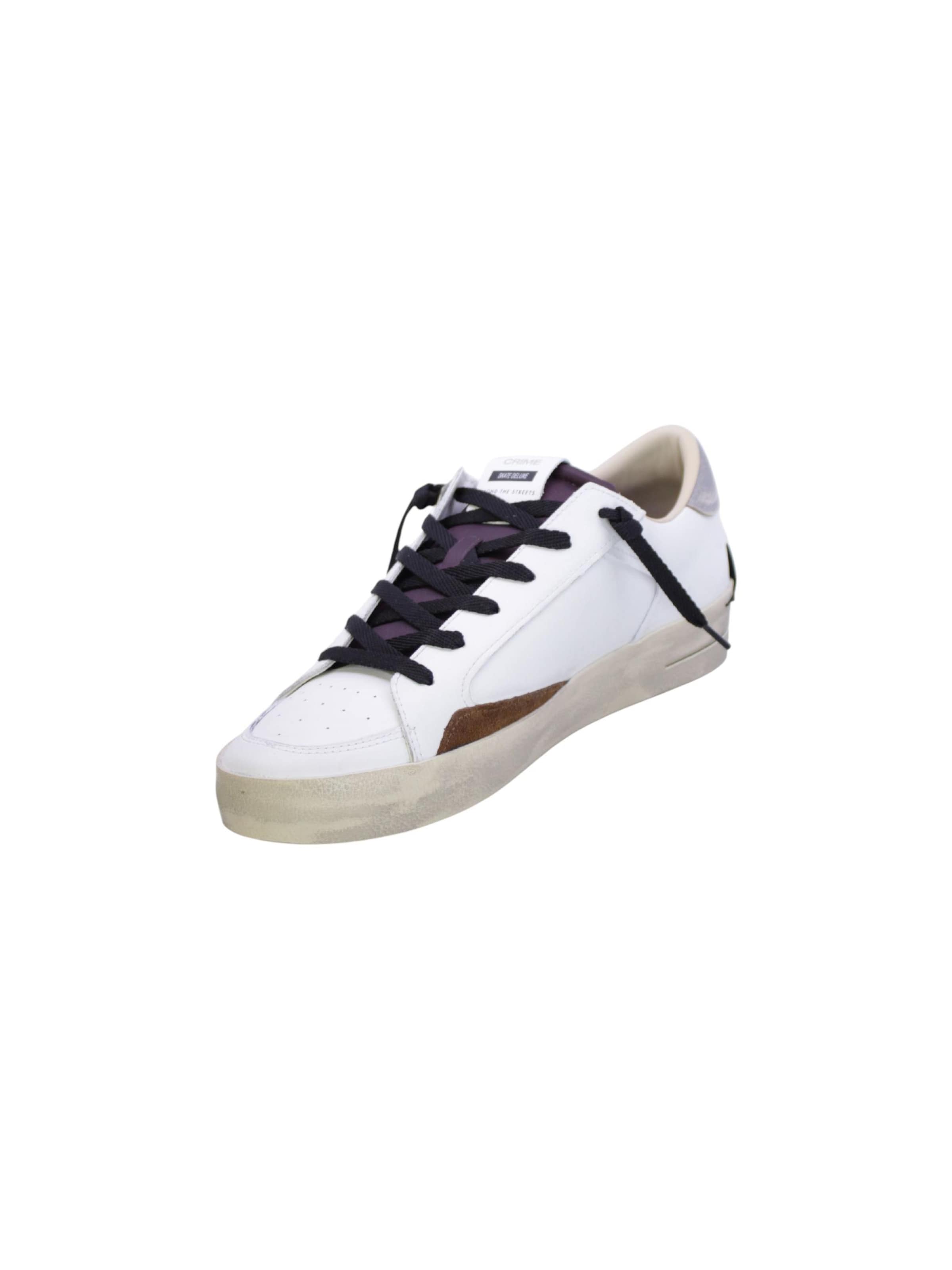 Sneaker bassa 'Sk8 Deluxe' di Crime London in bianco