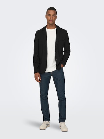 Coupe slim Veste de costume 'MARK' Only & Sons en noir