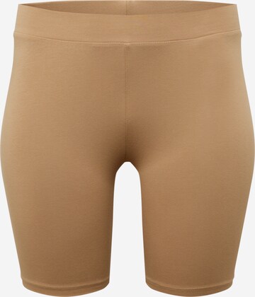 ONLY Carmakoma Skinny Leggings 'Time' in Beige: voorkant