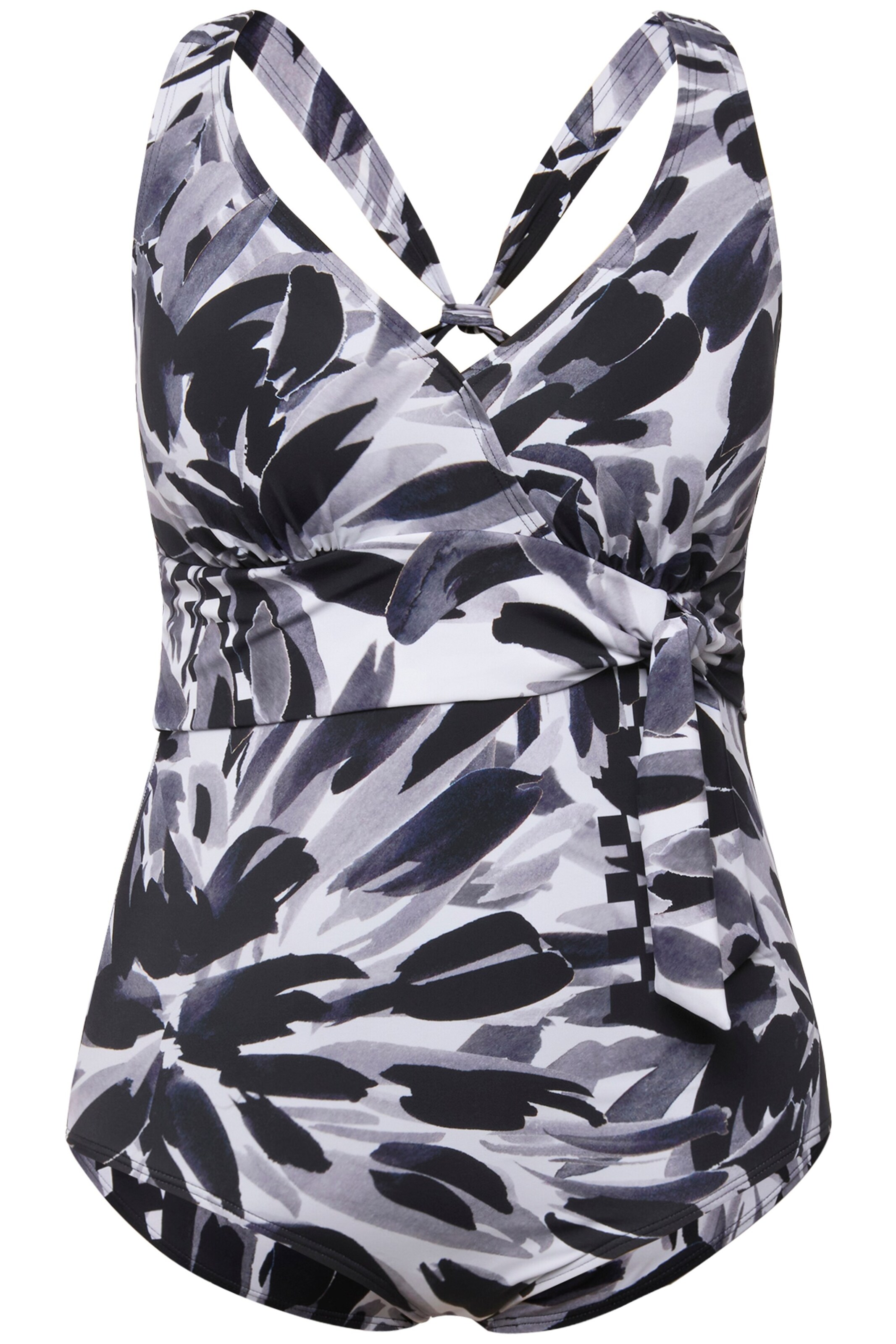 Ulla Popken Bustier Badpak in Lila: voorkant