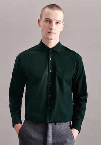 Coupe regular Chemise business SEIDENSTICKER en vert : devant