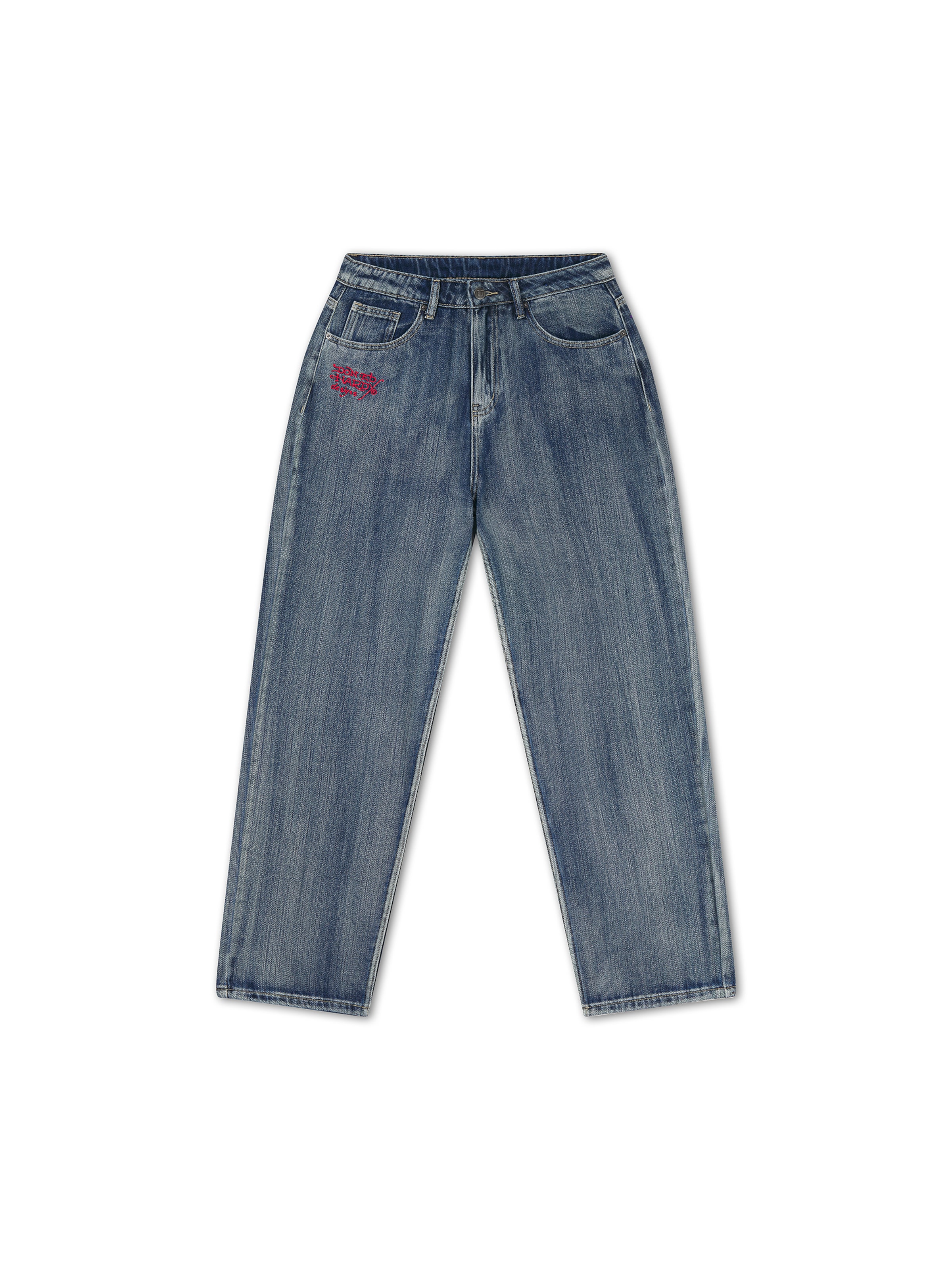 Ed Hardy Jeans i 25-26 i blå / royalblå / grøn / rød, Produktvisning