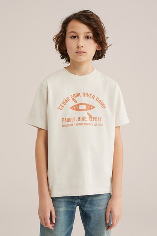 WE Fashion Тениска в бежово: отпред