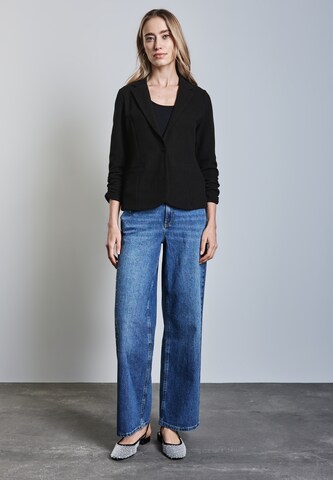 STREET ONE Blazer mit Raffung in Schwarz