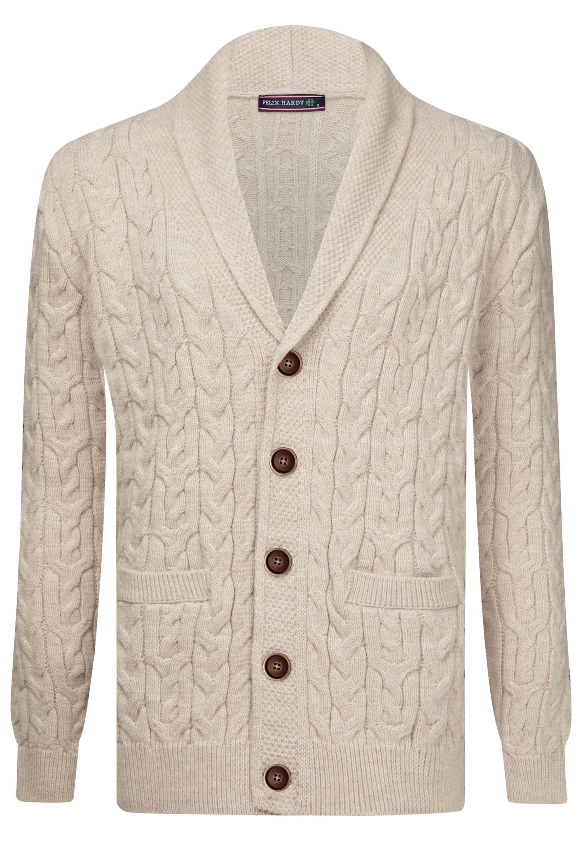 Felix Hardy Knit cardigan in Beige: front