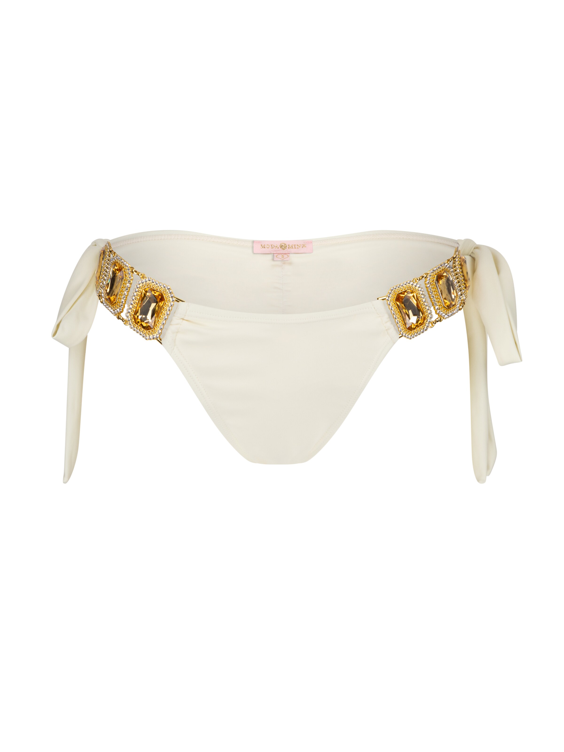 Moda Minx Bikinihose 'Boujee' in Weiß: Vorderseite